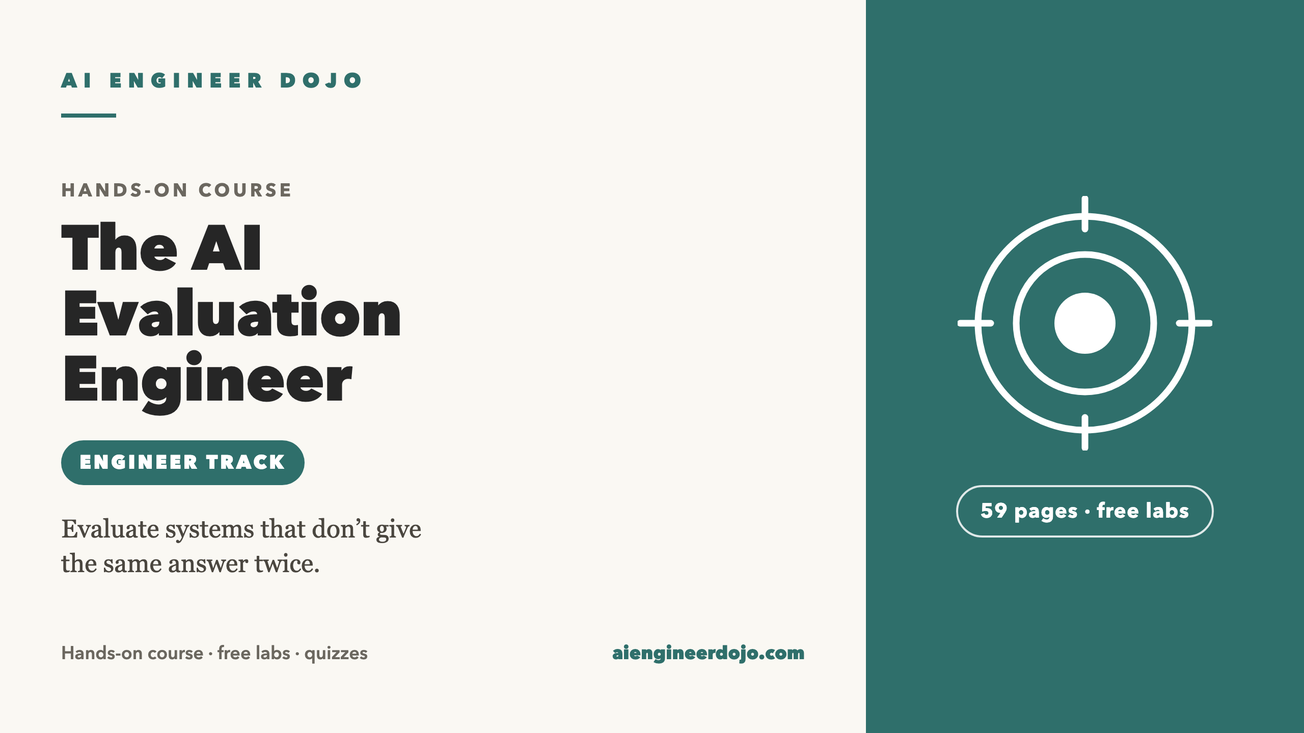 The AI Evaluation Engineer — course cover